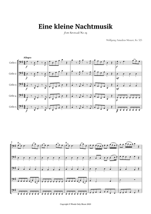 Book cover for Eine kleine Nachtmusik by Mozart for Cello Quintet