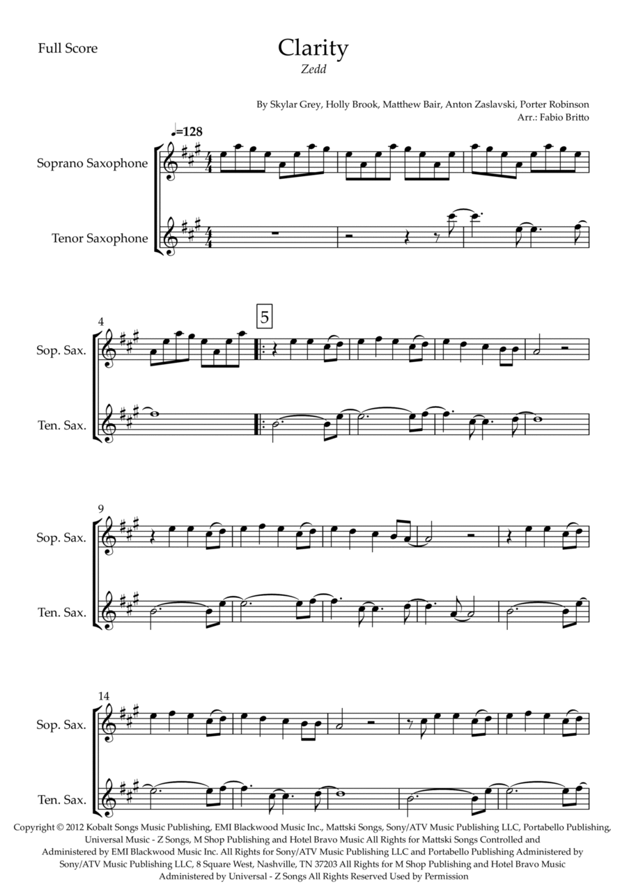 Clarity Woodwind Duet scores gallery preview page 1