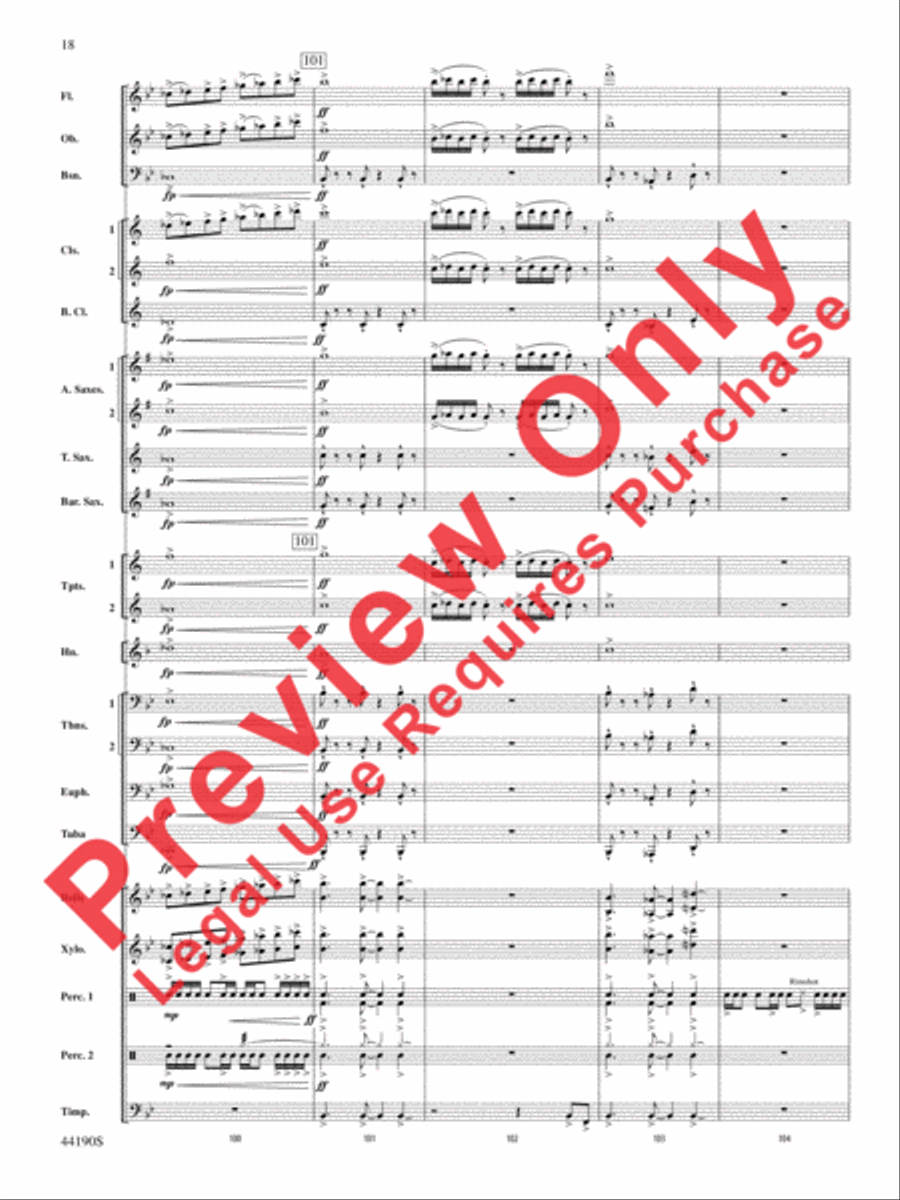 Dynamo Concert Band scores gallery preview page 19