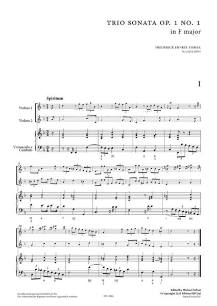 Six trio sonatas, Op. 1 vol.1
