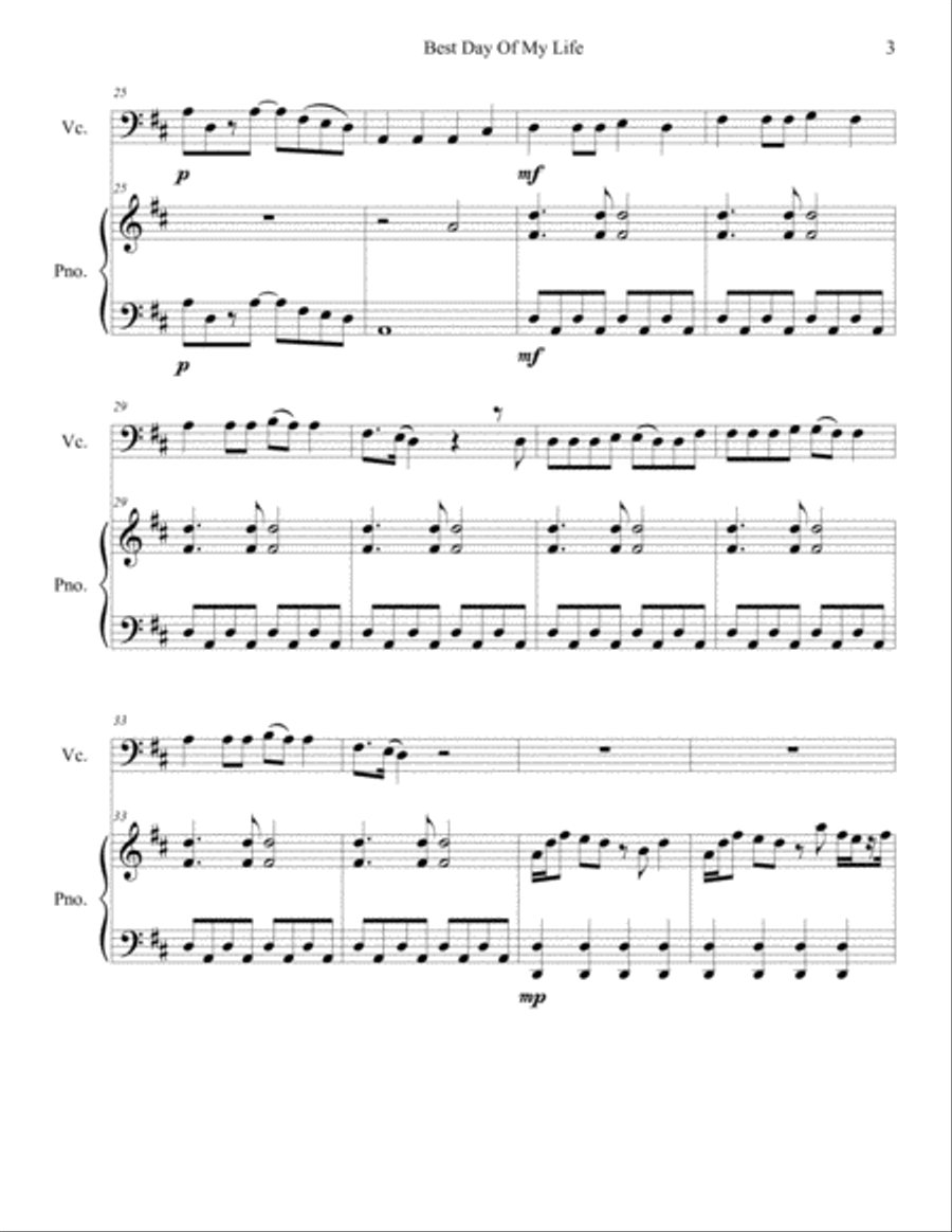 Best Day Of My Life Best Day Of My Life String Duet scores gallery preview page 3