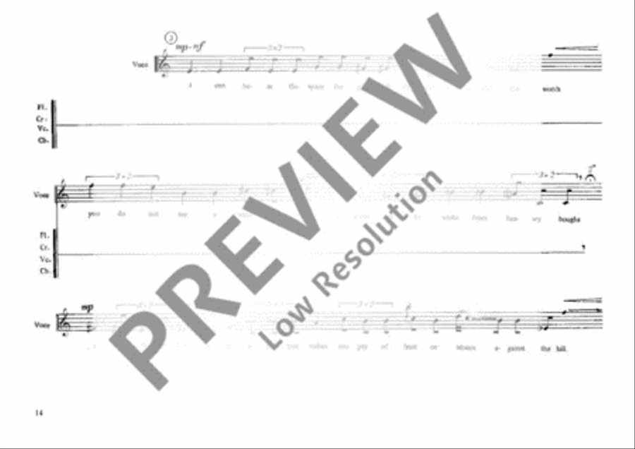 Three Poems for Ann Day Flute scores gallery preview page 15