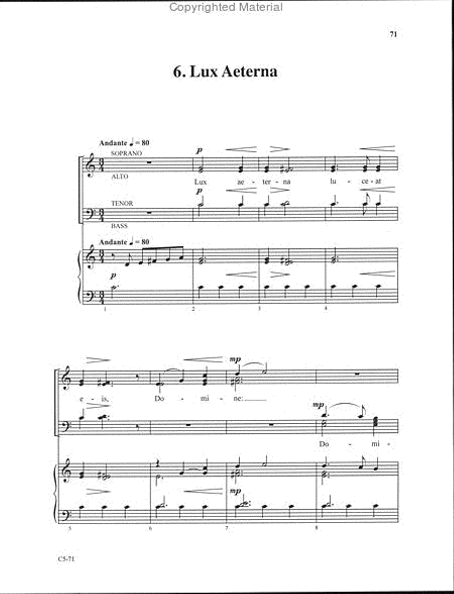 Requiem 4-Part scores gallery preview page 20