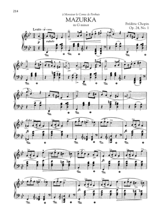 Mazurka in G minor, Op. 24, No. 1