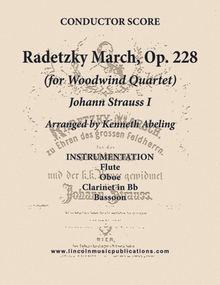 Book cover for Radetzky March (for Woodwind Quartet)