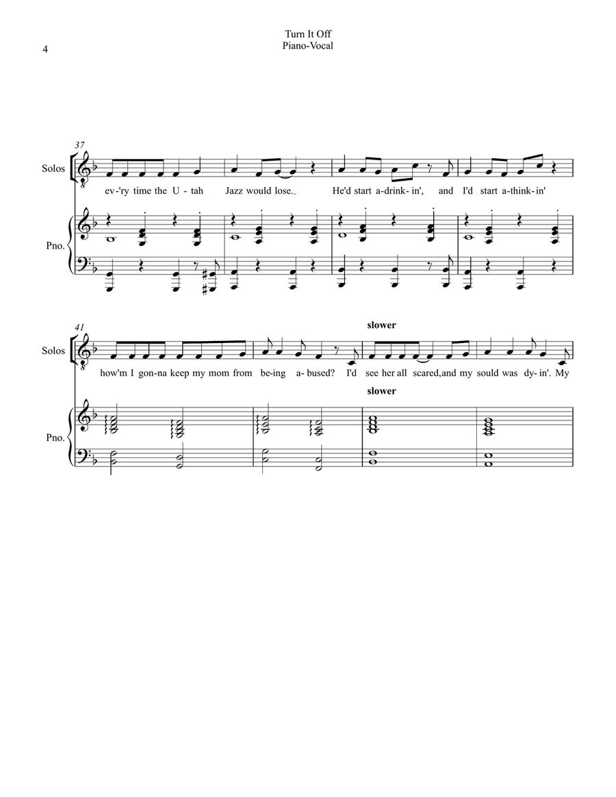 Turn It Off TTBB scores gallery preview page 4