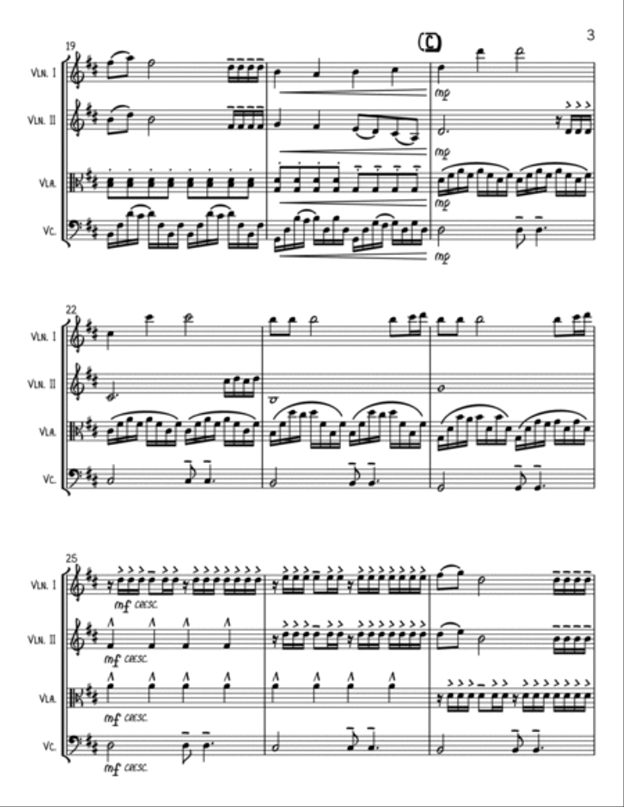 Secrets String Quartet scores gallery preview page 3