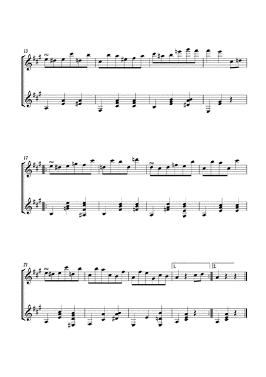 Farewell Waltz Classical Guitar scores gallery preview page 3