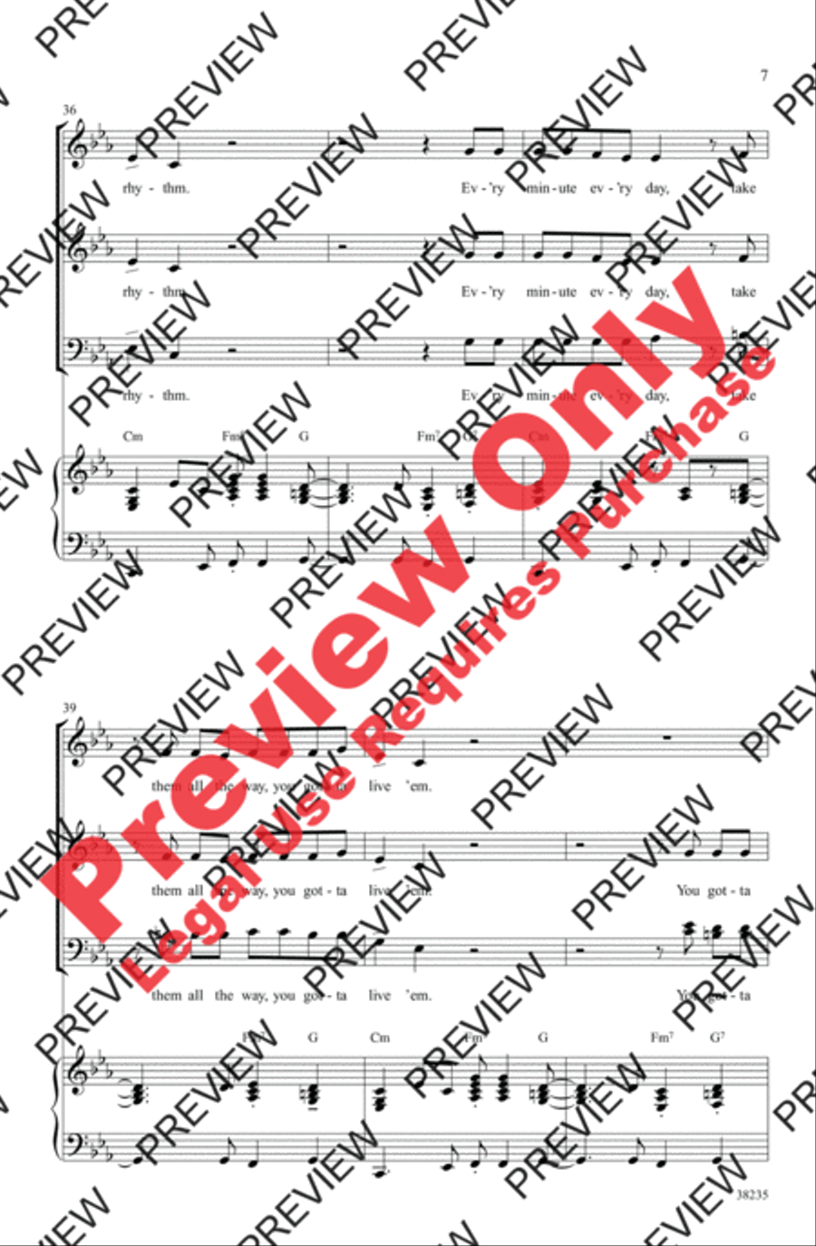 Let's Get Loud 4-Part scores gallery preview page 7