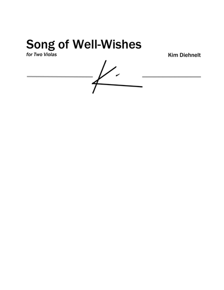 Diehnelt: Song of Well-Wishes (2 Violas) image number null