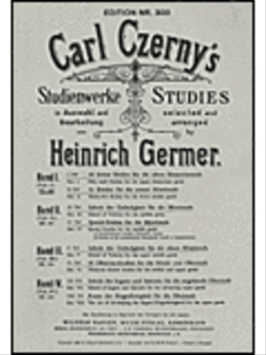 Book cover for Czerny Studies Book 1 (h. Germer) Pf