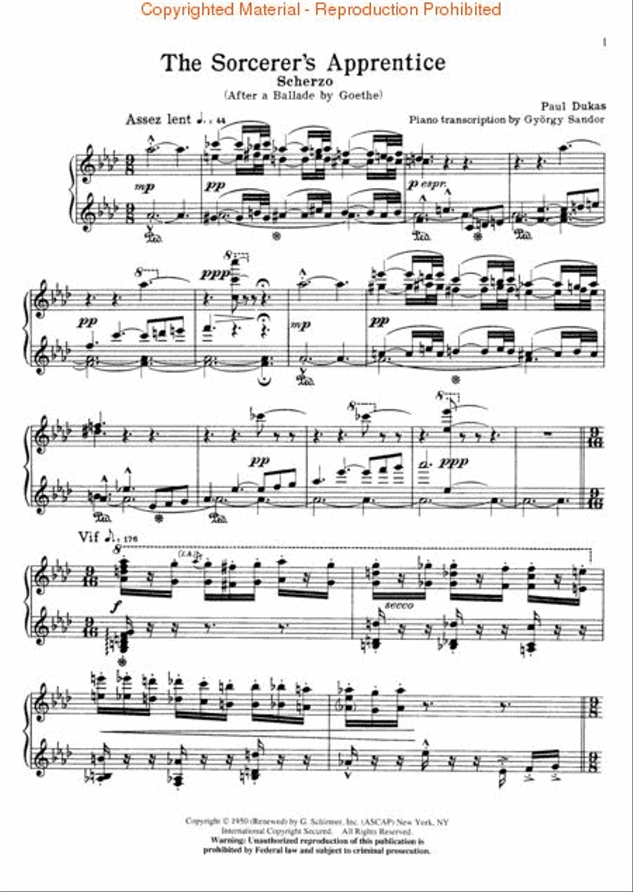 Sorcerer's Apprentice Sorcerer's Apprentice Piano Solo scores gallery preview page 2