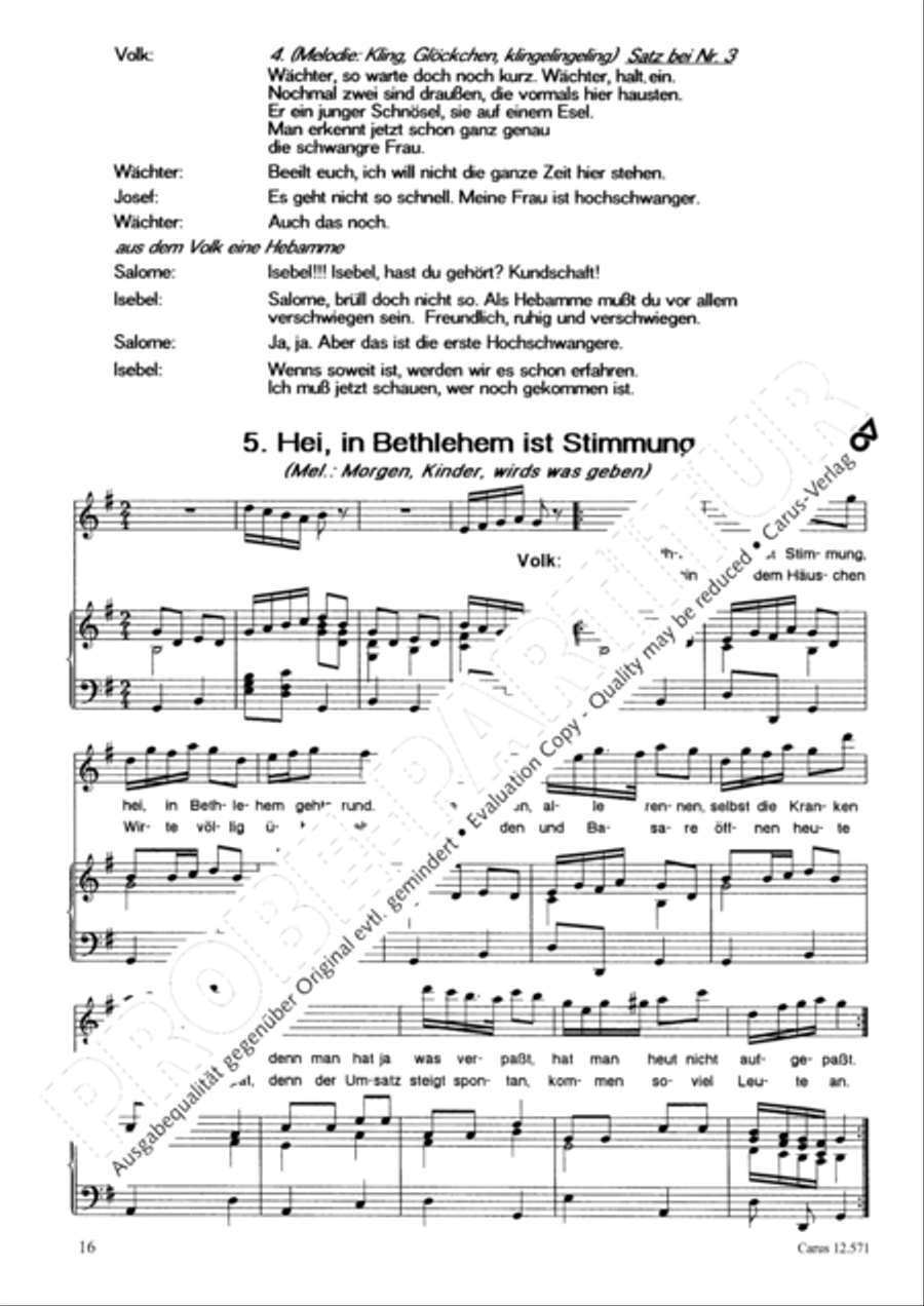 O je, Bethlehem O je, Bethlehem Unison Choir scores gallery preview page 17