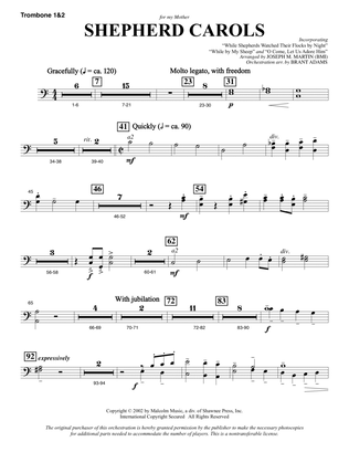 Shepherd Carols - Trombone 1 & 2