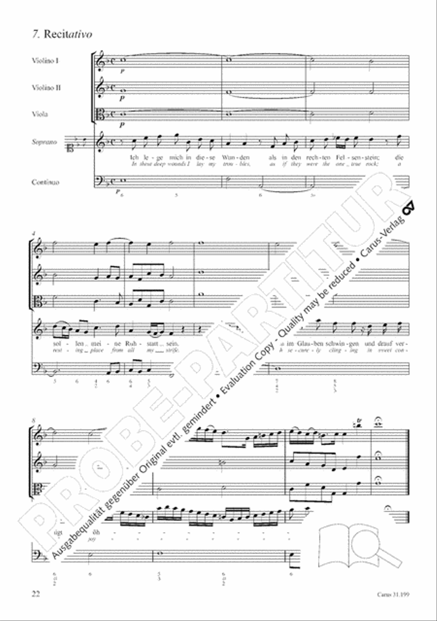 My heart is bathed in blood (Mein Herze schwimmt im Blut) Orchestra scores gallery preview page 23