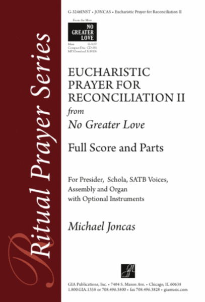 Eucharistic Prayer for Reconciliation II - Instrument edition
