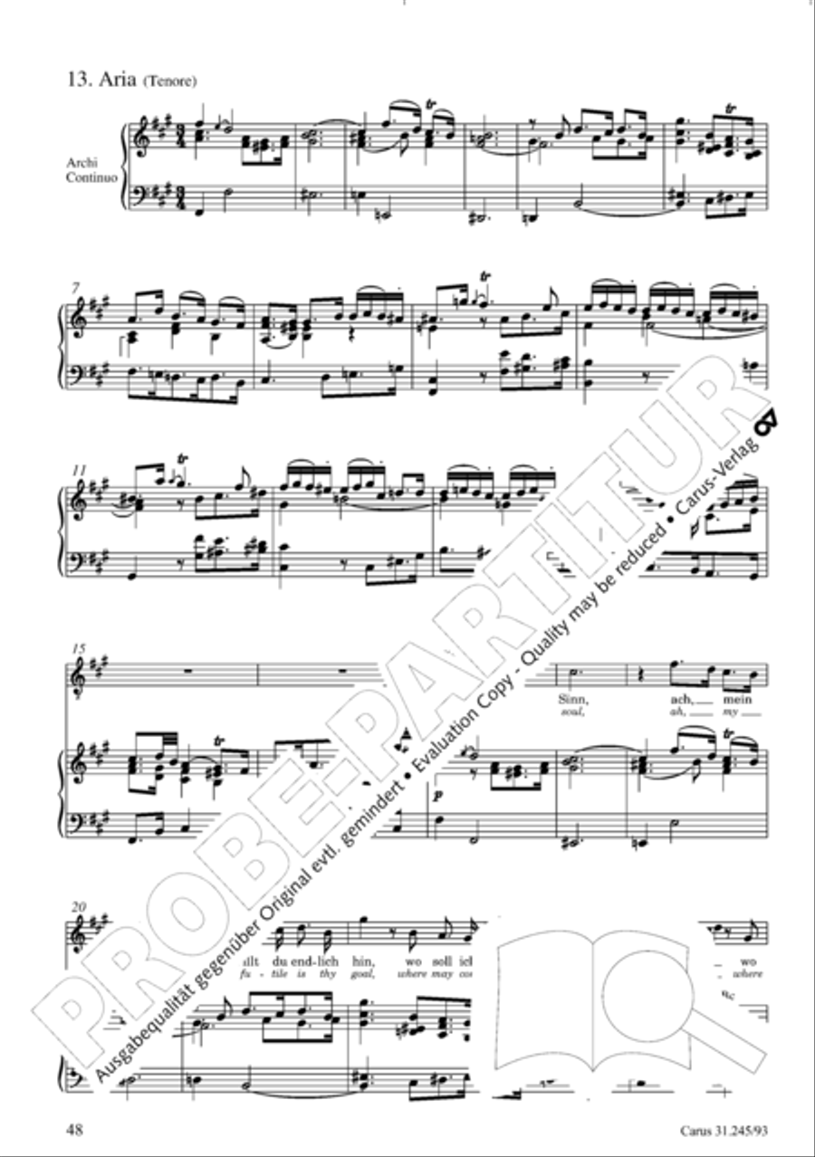 St. John Passion (Johannes-Passion) 4-Part scores gallery preview page 49