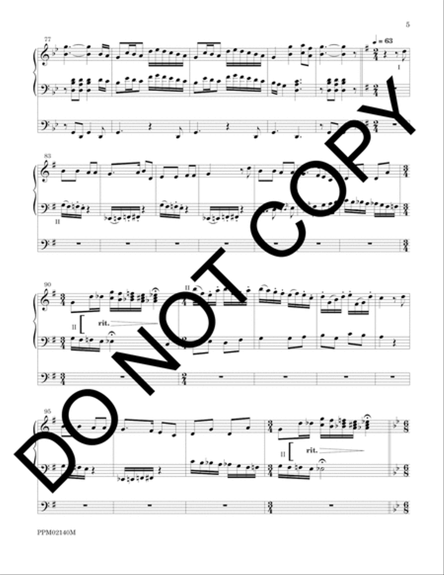 Ritornello and Variations on Llangloffan Organ scores gallery preview page 5