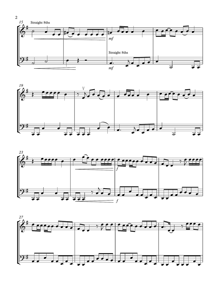 Father Stretch My Hands Part 1 String Duet scores gallery preview page 2