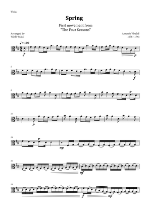 Spring - The Four Seasons for Viola Solo (D Majors)