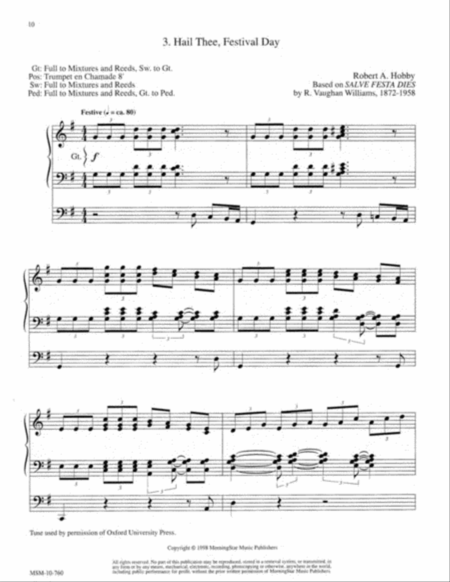 Three Hymns of Praise, Set 5 Organ scores gallery preview page 7