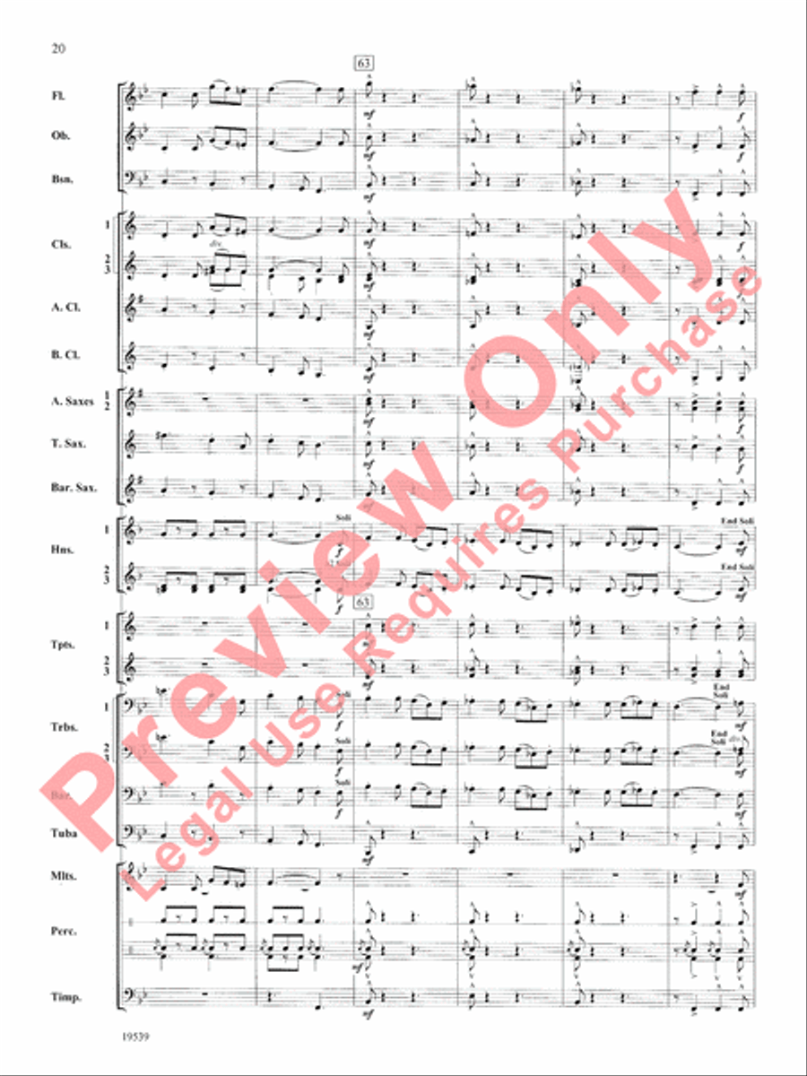 Two Irish Sketches Concert Band scores gallery preview page 21