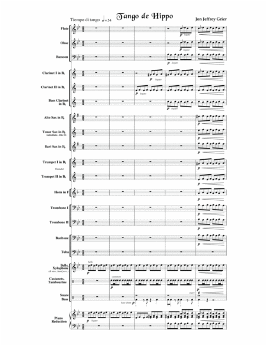 Tango de Hippo Concert Band scores gallery preview page 3