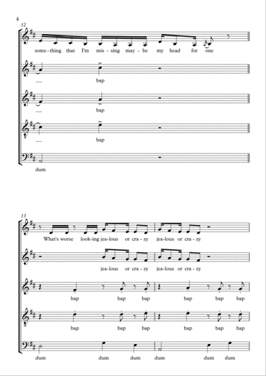 Hold Up Hold Up 4-Part scores gallery preview page 4