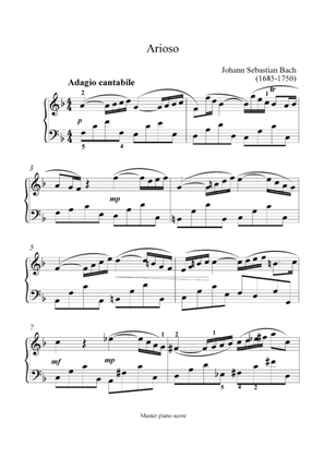Book cover for Bach - Arioso (Easy piano arrangement)
