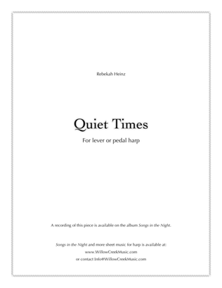 Quiet Times - for solo harp