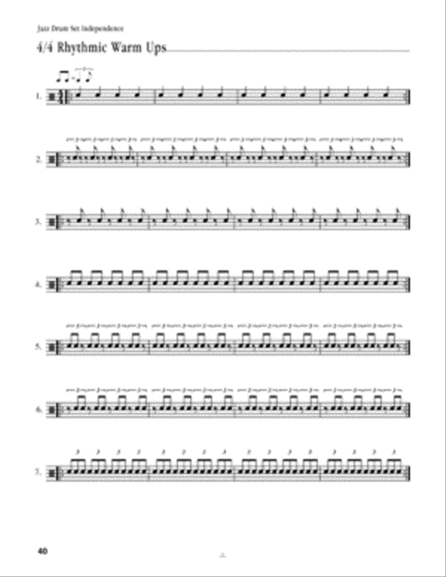 Jazz Drum Set Independence Drum Set scores gallery preview page 2
