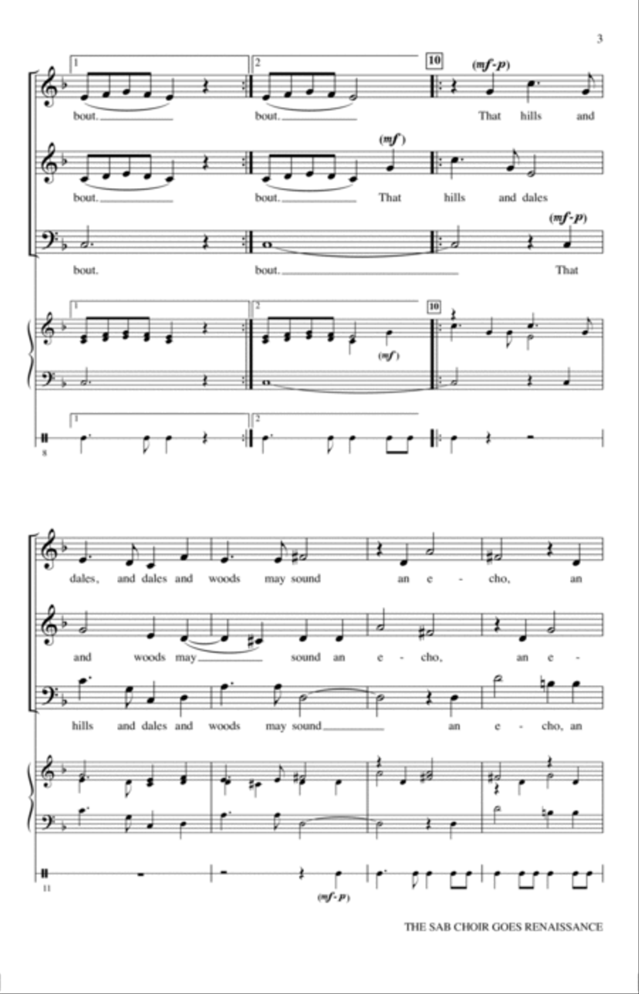 The SAB Choir Goes Renaissance 3-Part scores gallery preview page 2
