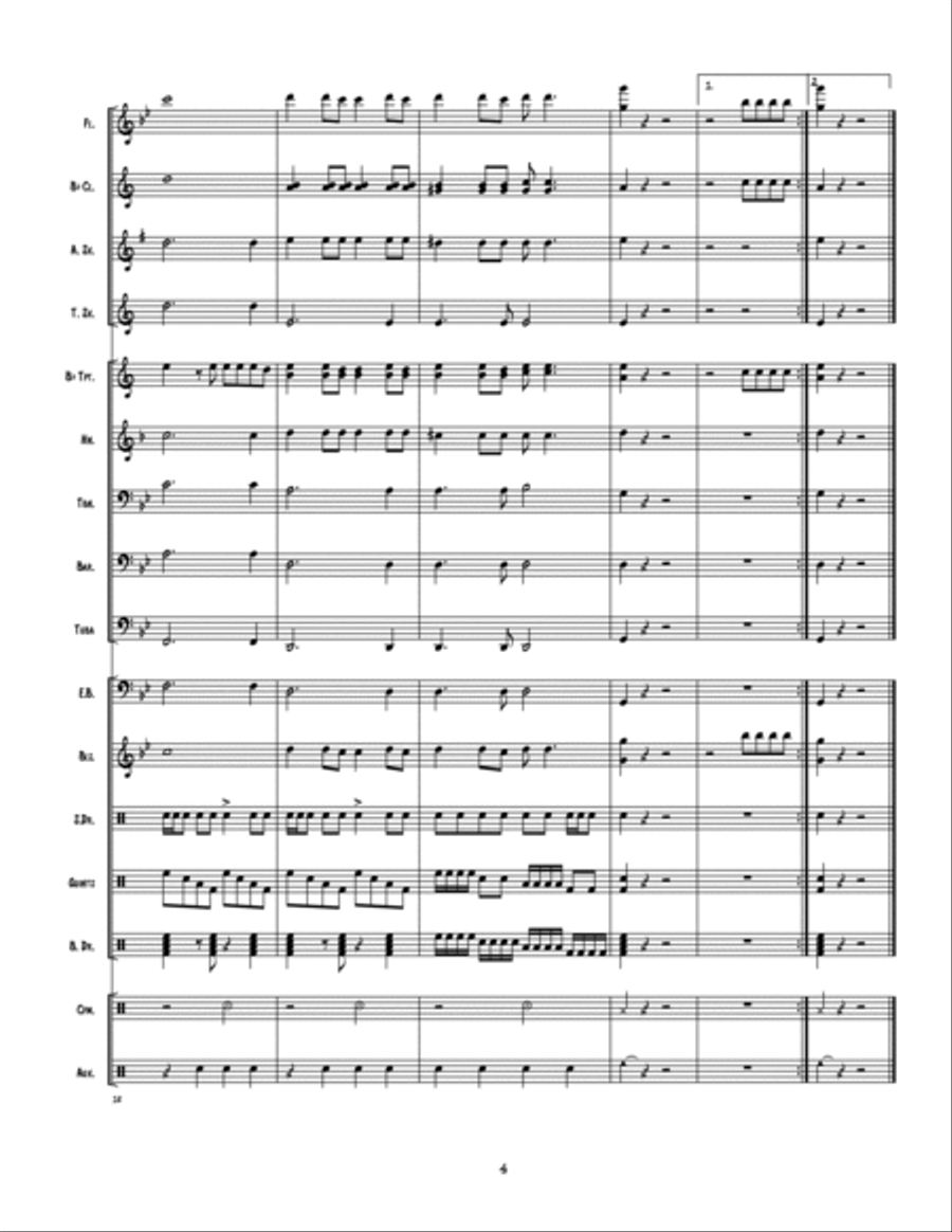 All I Do Is Win Marching Band scores gallery preview page 4