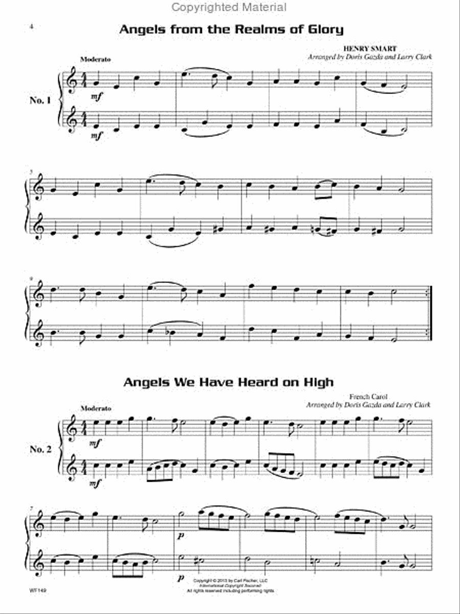 Compatible Christmas Duets for Winds B-Flat Clarinet scores gallery preview page 2