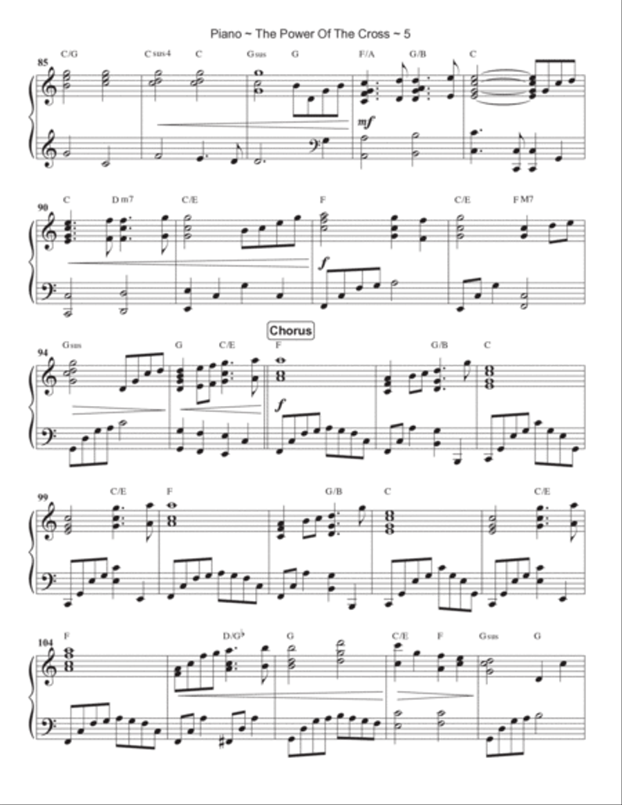The Power Of The Cross (oh To See The Dawn) Piano Solo scores gallery preview page 6