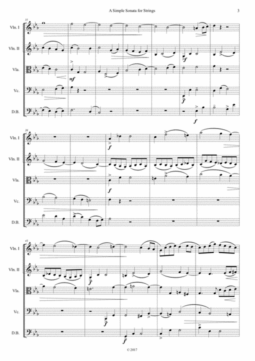 Simple Sonata for Strings - full score