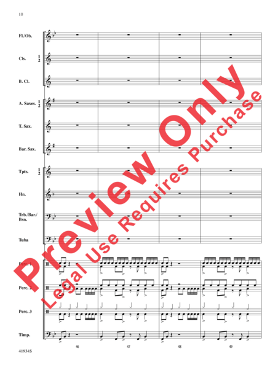Little Drummer Dudes! Concert Band scores gallery preview page 11