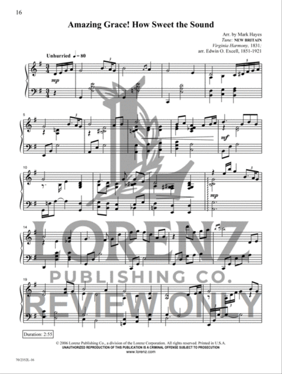 The Best of Mark Hayes for the Intermediate Pianist Piano Solo scores gallery preview page 11