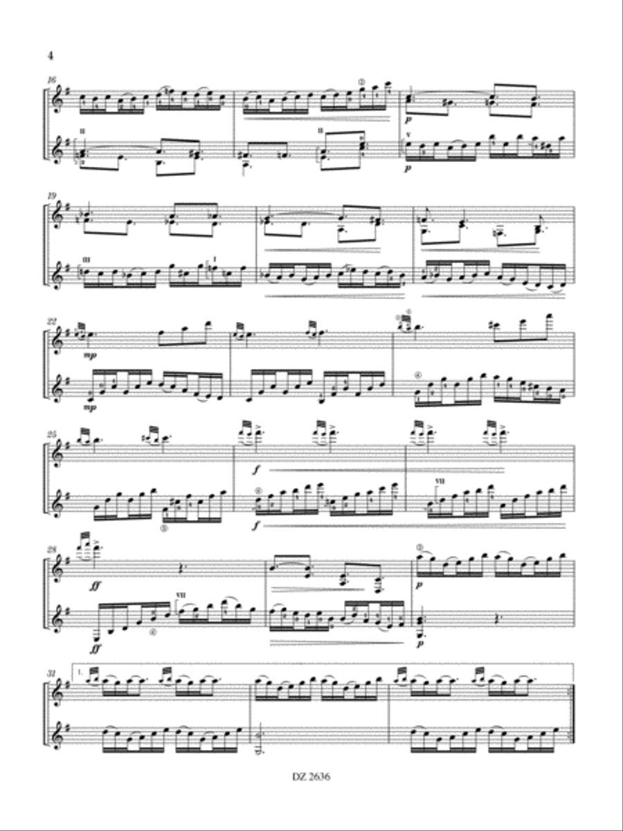 Le Tombeau de Couperin (extraits) Classical Guitar scores gallery preview page 4