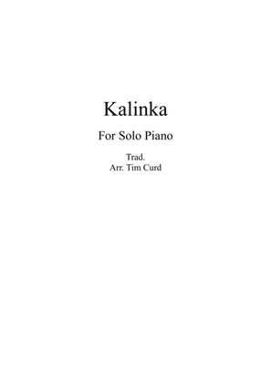 Kalinka. For Solo Piano