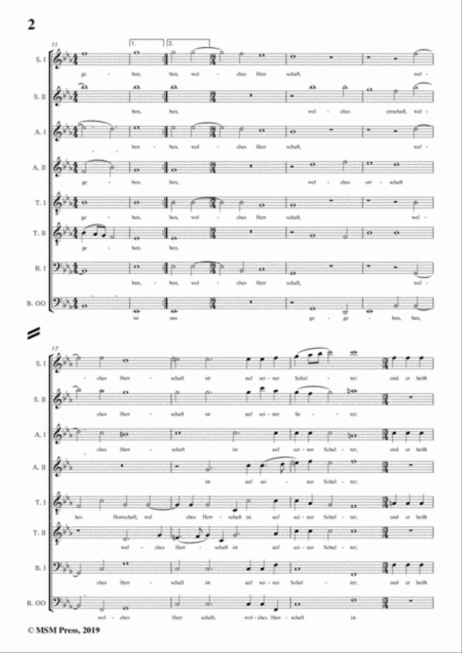 Franck-Ein Kind ist uns geboren,in E flat Major,for A cappella 4-Part scores gallery preview page 4