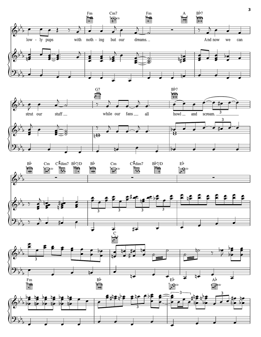 Hound Dude Piano, Vocal, Guitar scores gallery preview page 3