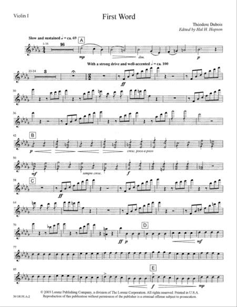 The Seven Last Words of Christ - Violin 1 Choir scores gallery preview page 3