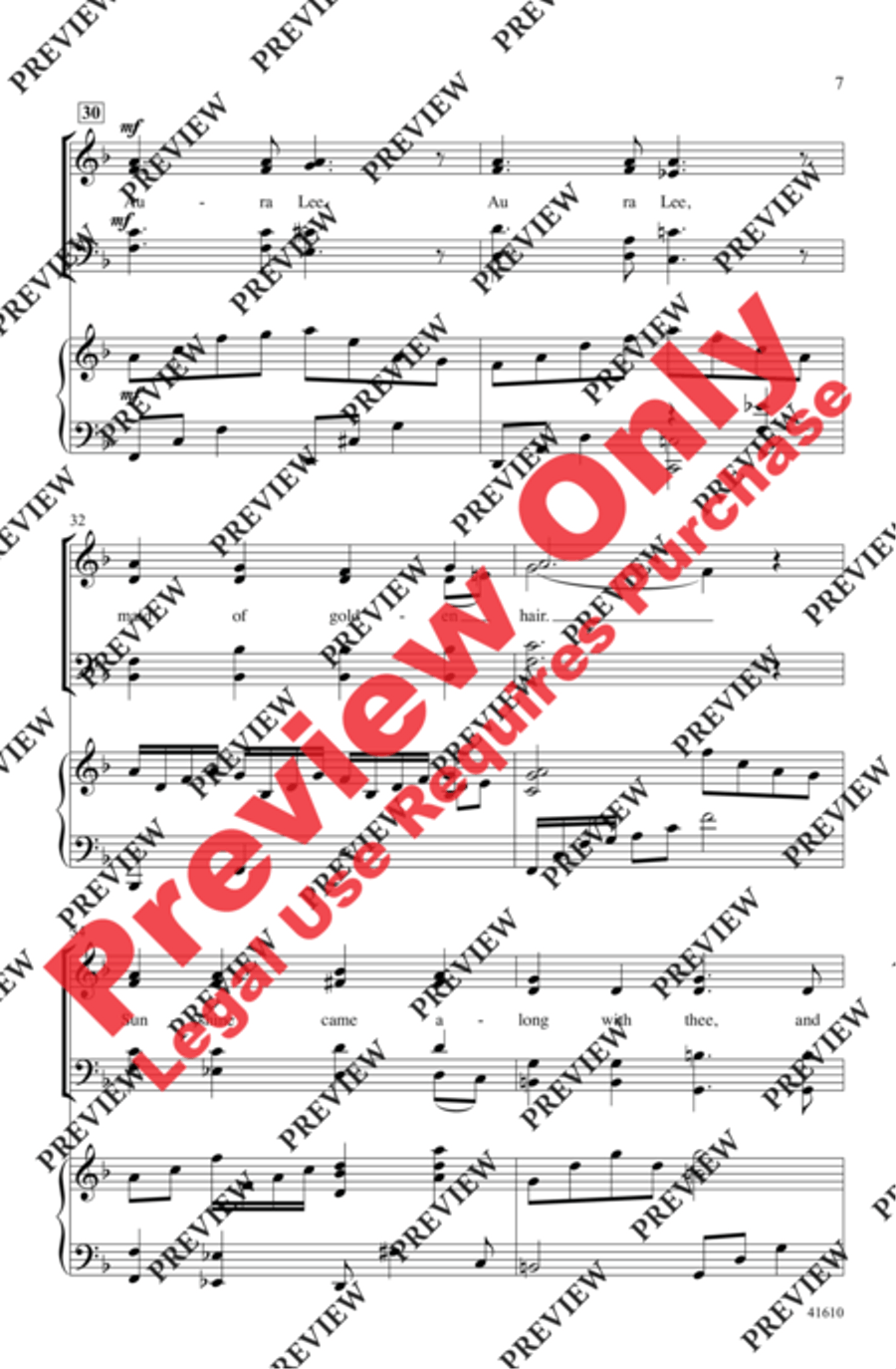 Aura Lee - SoundTrax CD (CD only) Choir scores gallery preview page 6