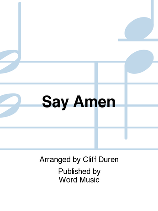 Book cover for Say Amen - Orchestration