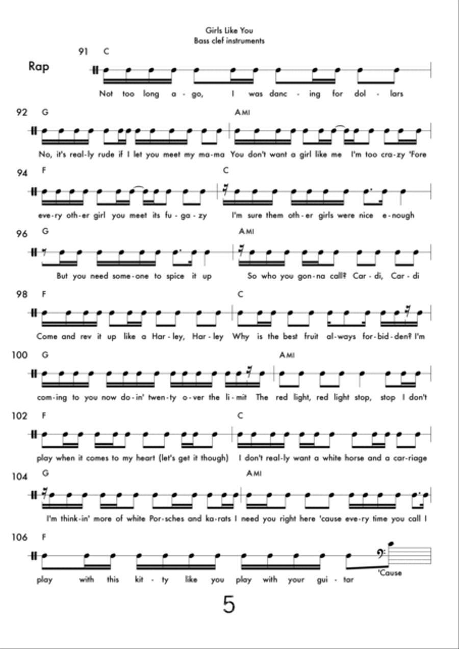 Girls Like You Large Ensemble scores gallery preview page 5