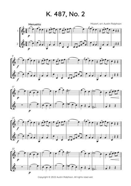 Mozart K. 487 No. 2 - clarinet duet image number null