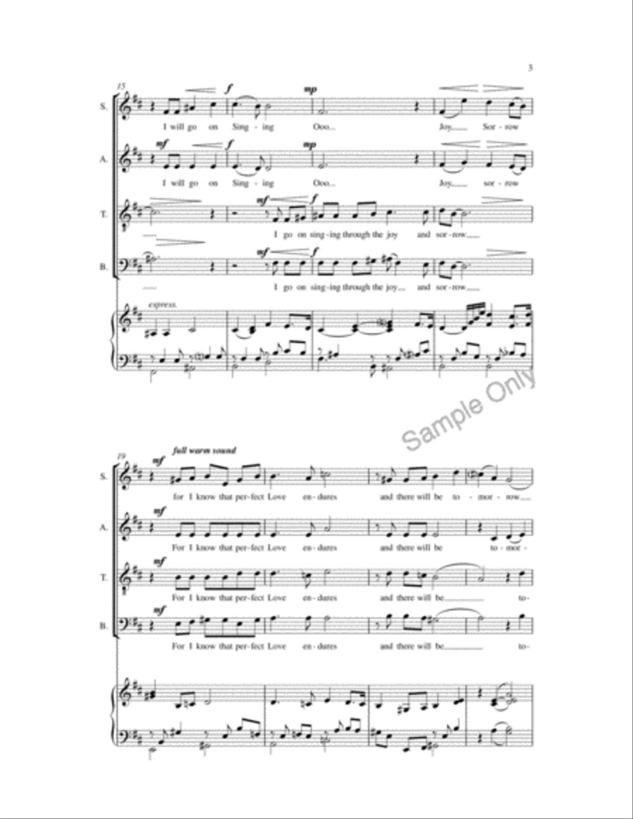 Who Knows Where The Seasons Go 4-Part scores gallery preview page 3
