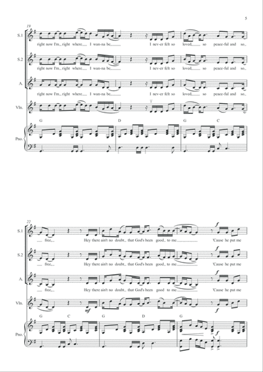 God's Been Good To Me SSA scores gallery preview page 5