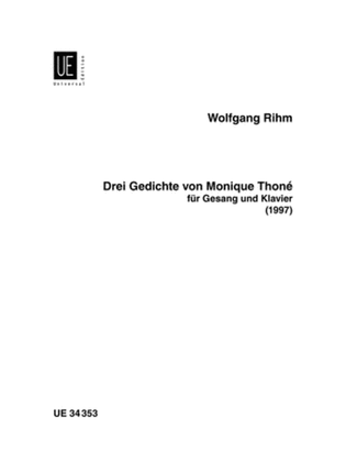 Book cover for 3 Gedichte Von Monique Thoné
